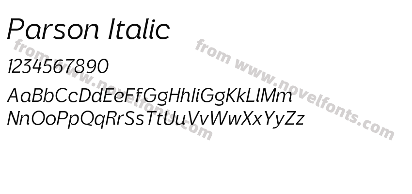 Parson ItalicPreview