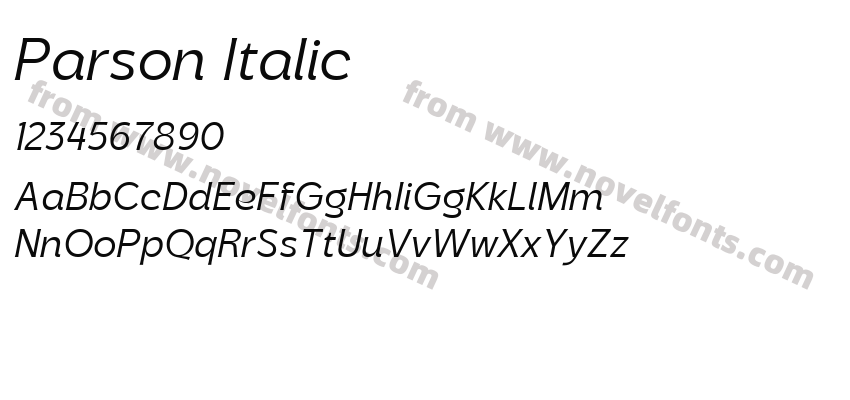 Parson ItalicPreview