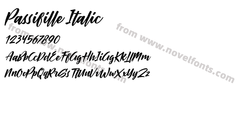Passifille ItalicPreview