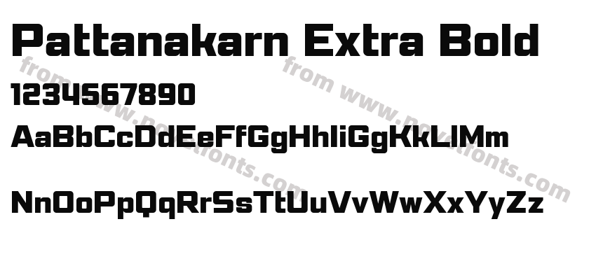 Pattanakarn Extra BoldPreview