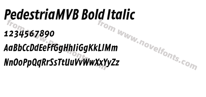 PedestriaMVB Bold ItalicPreview