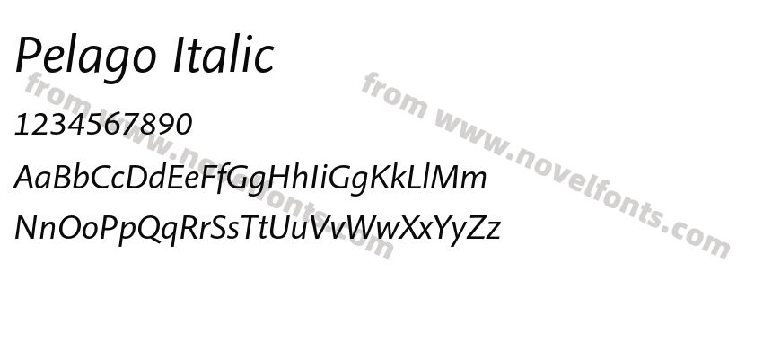 Pelago ItalicPreview