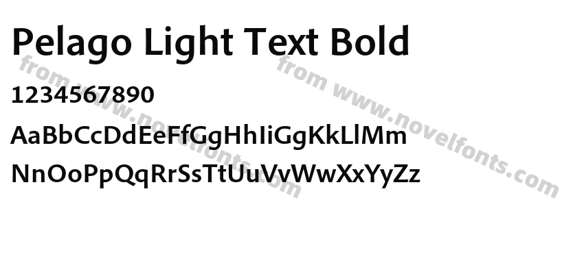 Pelago Light Text BoldPreview
