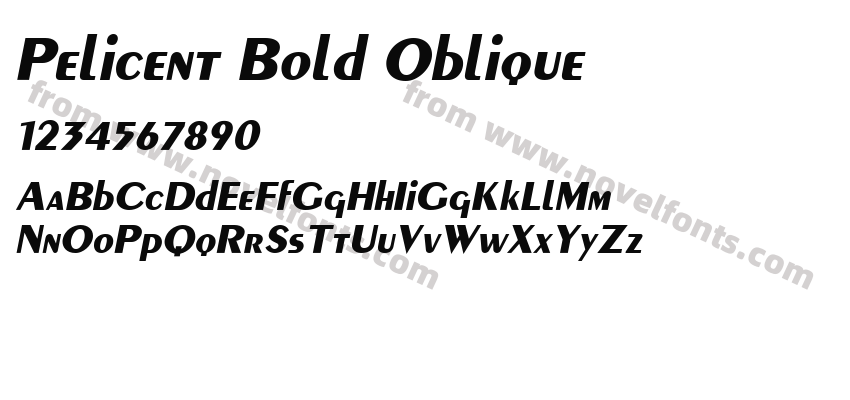 Pelicent Bold ObliquePreview