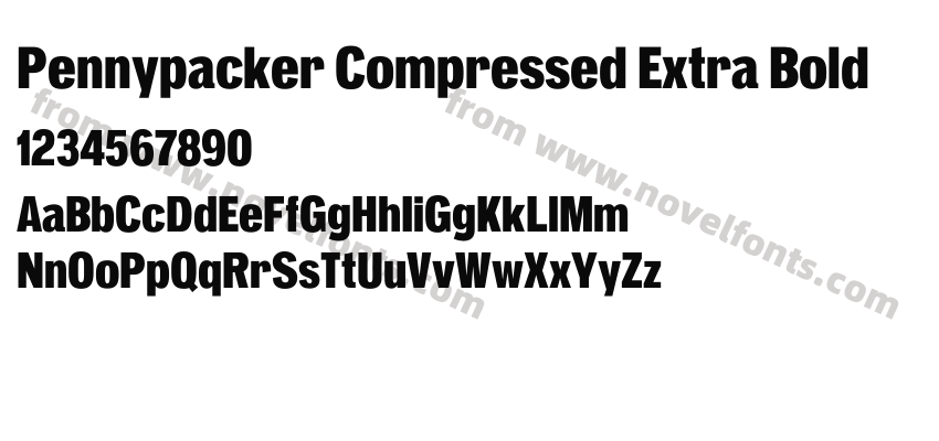 Pennypacker Compressed Extra BoldPreview