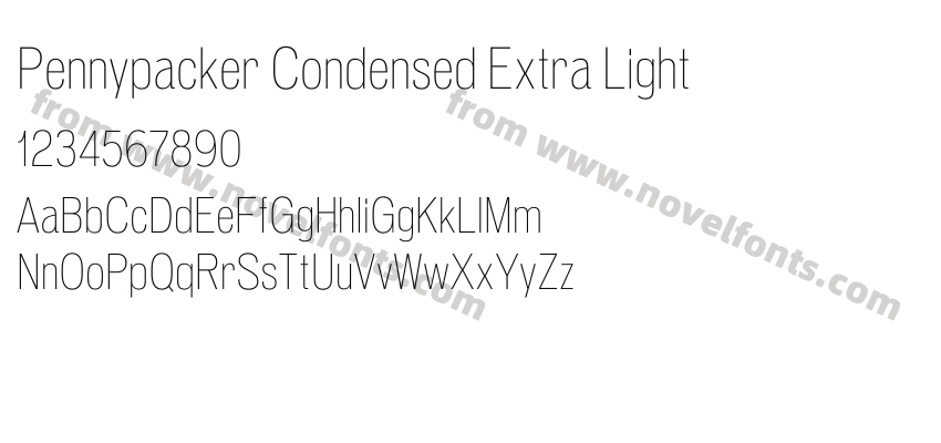 Pennypacker Condensed Extra LightPreview