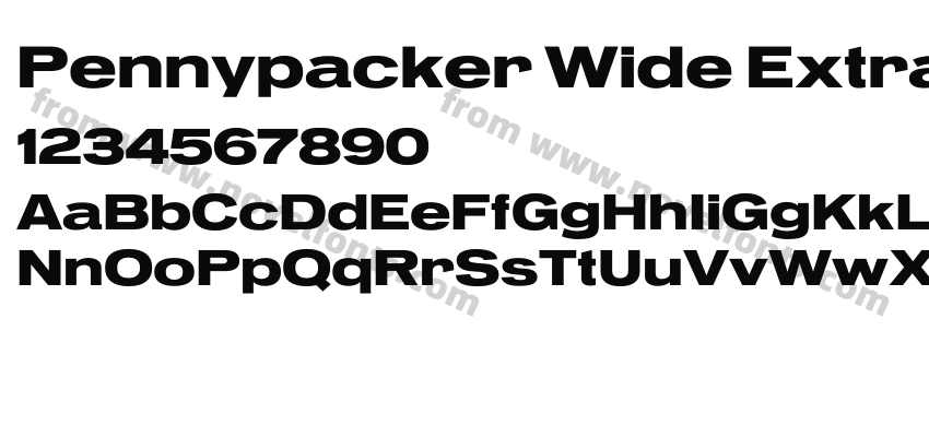 Pennypacker Wide Extra BoldPreview