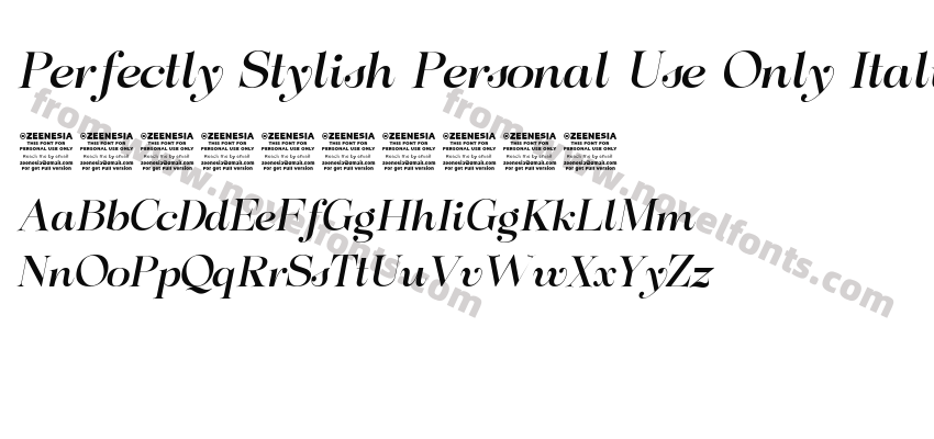 Perfectly Stylish Personal Use Only ItalicPreview