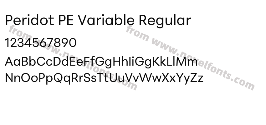 Peridot PE Variable RegularPreview