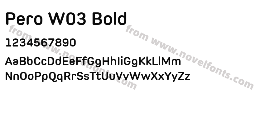 Pero W03 BoldPreview