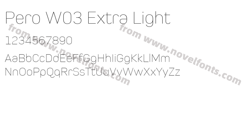 Pero W03 Extra LightPreview