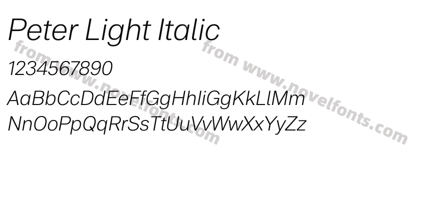 Peter Light ItalicPreview