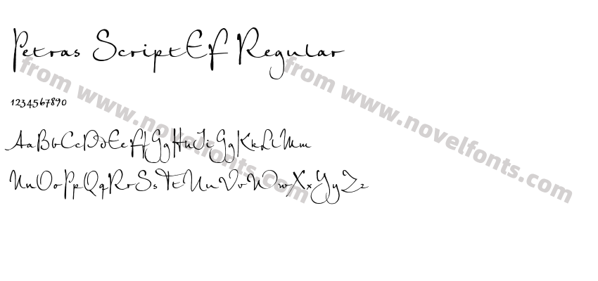 Petras ScriptEF RegularPreview