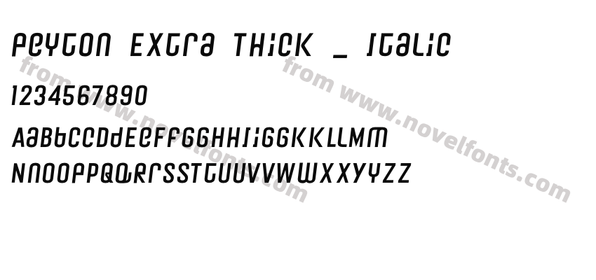 Peyton Extra Thick _ ItalicPreview