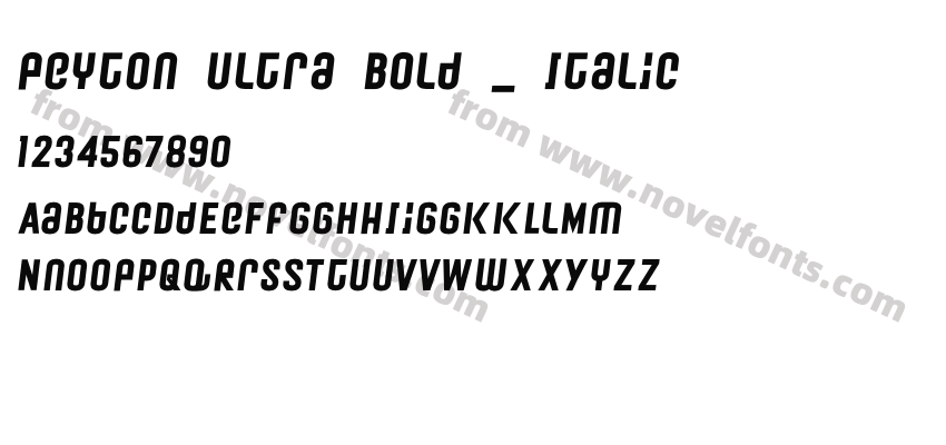 Peyton Ultra Bold _ ItalicPreview