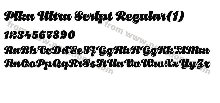 Pika Ultra Script RegularPreview