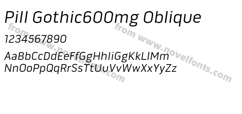 Pill Gothic600mg ObliquePreview