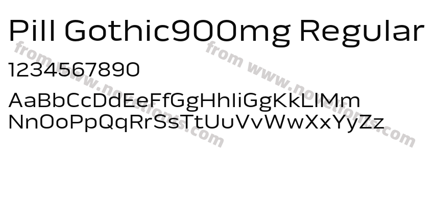 Pill Gothic900mg RegularPreview