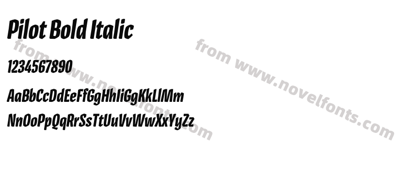 Pilot Bold ItalicPreview
