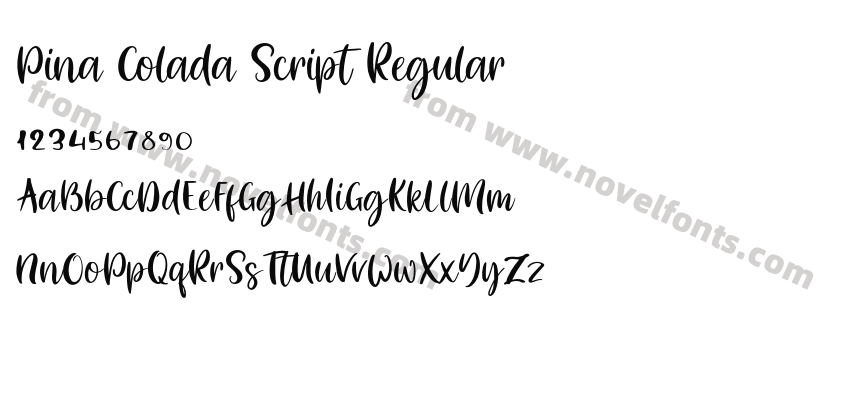 Pina Colada Script RegularPreview