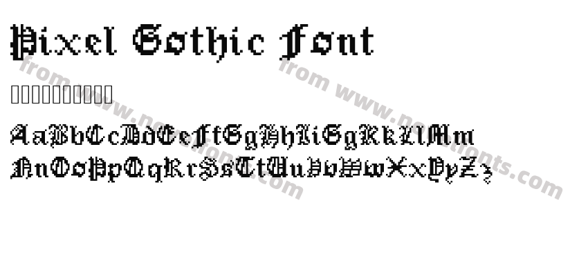 Pixel Gothic FontPreview