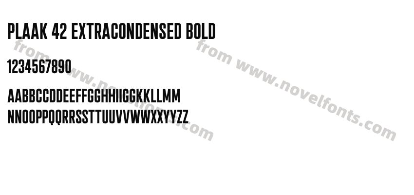 Plaak 42 Extracondensed BoldPreview