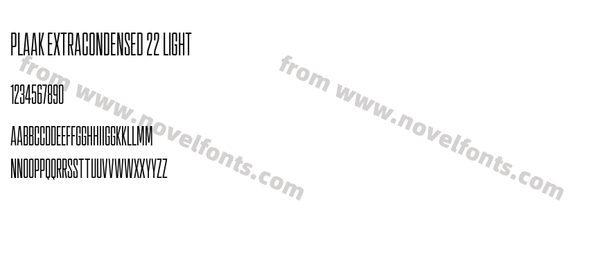Plaak Extracondensed 22 LightPreview