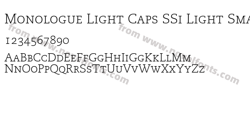 Monologue Light Caps SSi Light Small CapsPreview