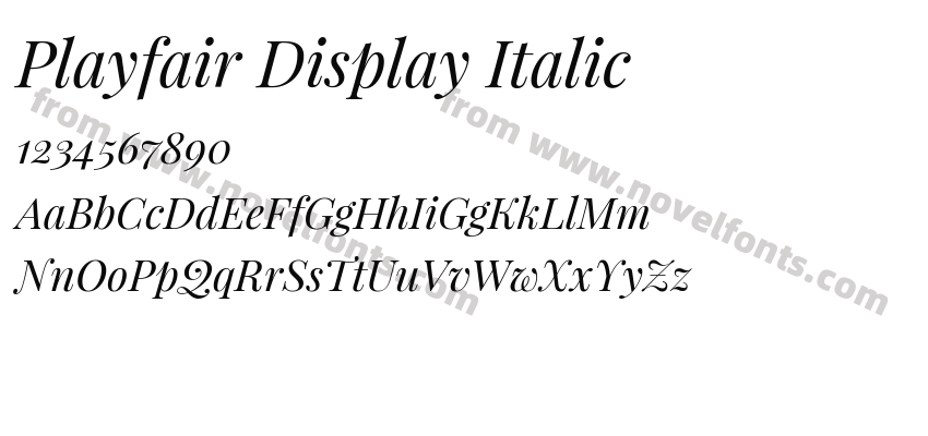 Playfair Display ItalicPreview
