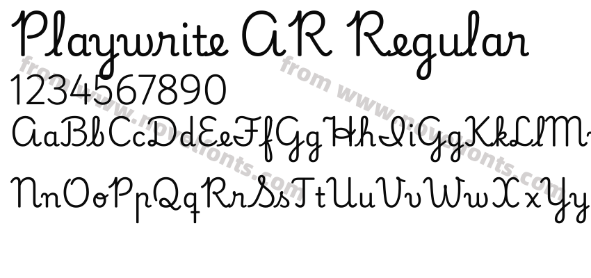 Playwrite AR RegularPreview