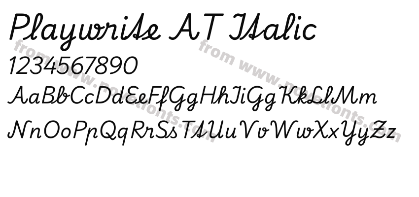 Playwrite AT ItalicPreview