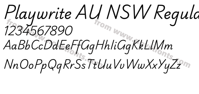Playwrite AU NSW RegularPreview