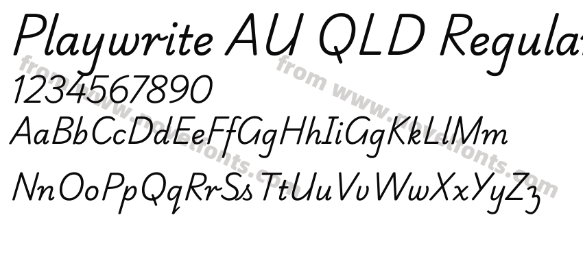 Playwrite AU QLD RegularPreview
