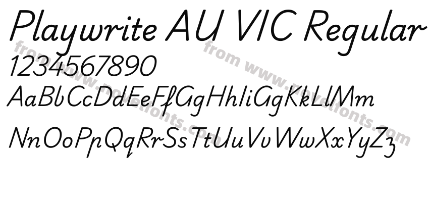 Playwrite AU VIC RegularPreview