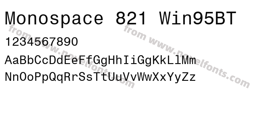 Monospace 821 Win95BTPreview