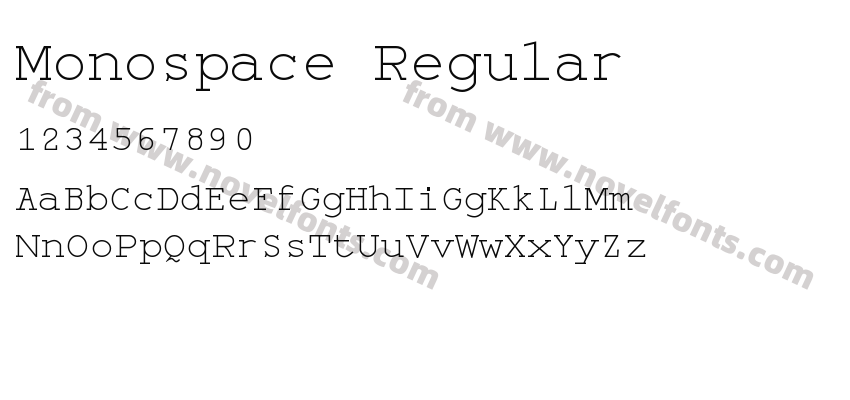 Monospace RegularPreview