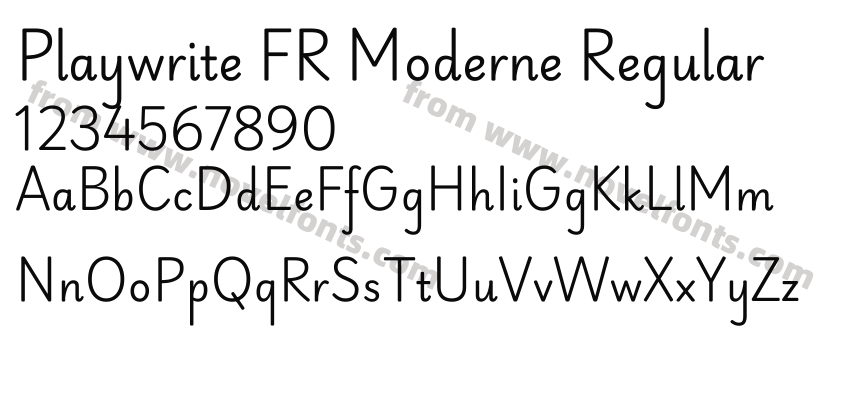 Playwrite FR Moderne RegularPreview
