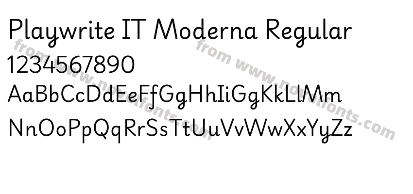 Playwrite IT Moderna RegularPreview