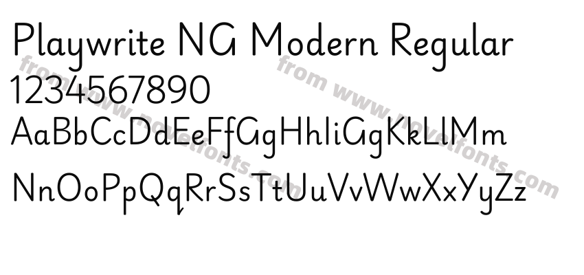 Playwrite NG Modern RegularPreview