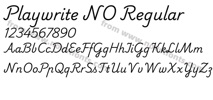 Playwrite NO RegularPreview