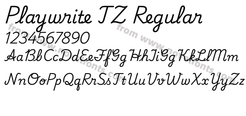 Playwrite TZ RegularPreview
