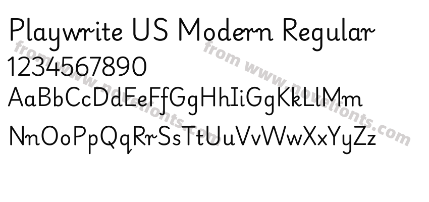 Playwrite US Modern RegularPreview