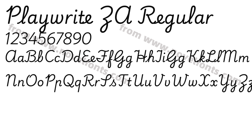 Playwrite ZA RegularPreview