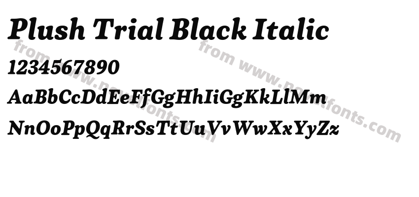 Plush Trial Black ItalicPreview