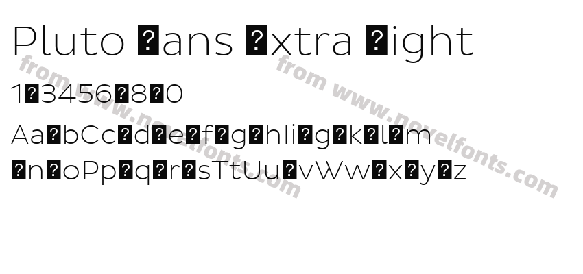 Pluto Sans Extra LightPreview