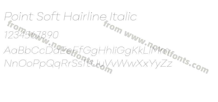 Point Soft Hairline ItalicPreview