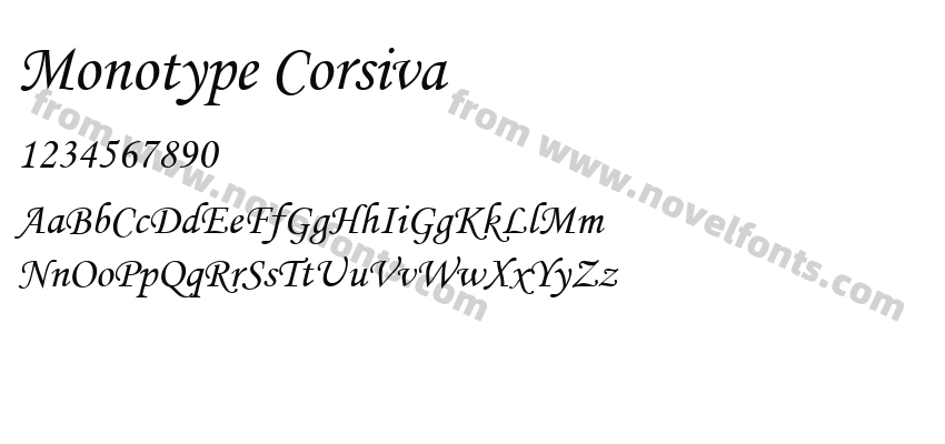 Monotype CorsivaPreview