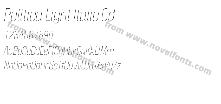 Politica Light Italic CdPreview
