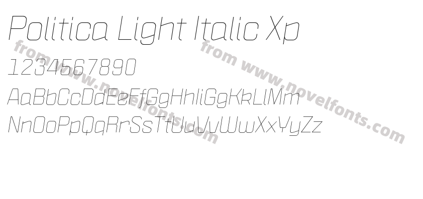 Politica Light Italic XpPreview