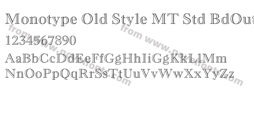 Monotype Old Style MT Std BdOutPreview